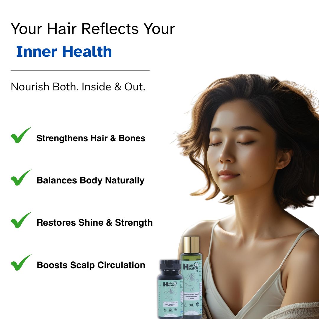 Hair Health Combo Pack | Ayurvedic Formula for Hair Fall, Dandruff & Hair Strength