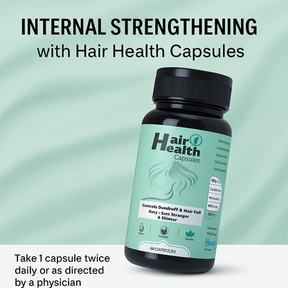 Hair Health Combo Pack  | Ayurvedic Formula for Hair Fall, Dandruff & Hair Strength